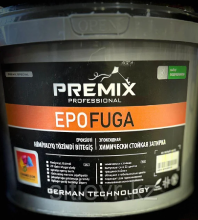 PREMIX EPO FUGA 2,5КГ ЭПОКСИДНАЯ ЗАТИРКА ДЛЯ ШВОВ ДО 20ММ ХИМ.СТОЙКАЯ (КЛЕЙ ДЛЯ КАФЕЛЯ)